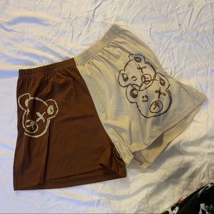 Brown Bear Graphic Shorts